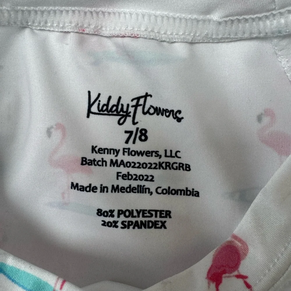 Kiddy Flowers Flamingo Rash Guard Kenny Flowers‎ Swim Girl’s Size 7/8